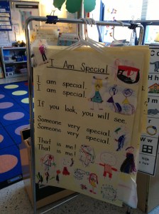 Our charts are stored here for children to read during Reader's Workshop